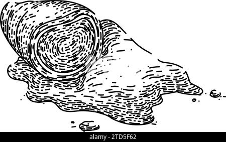 powder turmeric sketch hand drawn vector Stock Vector