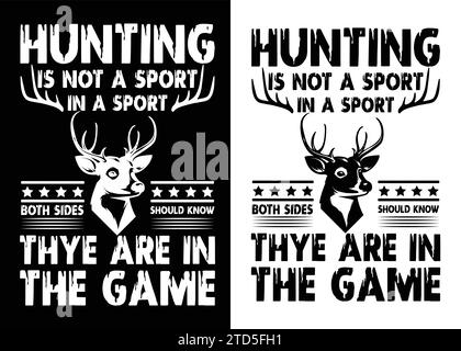 hunting tshirt design vector file, eps Stock Vector