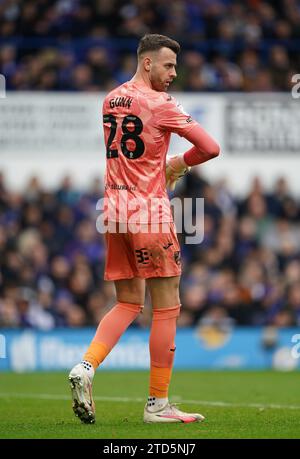 Norwich City goalkeeper Angus Gunn during the Sky Bet Championship match at Portman Road, Ipswich. Picture date: Saturday December 16, 2023. Stock Photo