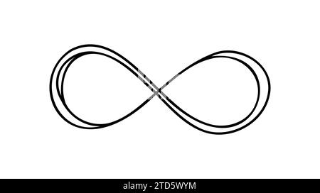 One continuous line of infinity symbol. Doodle vector illustration ...