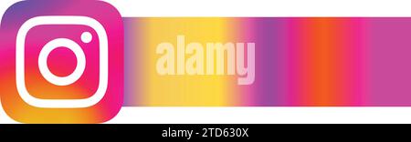 Follow us on Instagram templet sign | Follow us button templet | Social media templet | Follow us colorful Stock Vector