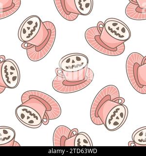 Coffee cup design for halloween. Stock Vector