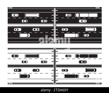 Traffic enforcement cameras over highway – vector illustration Stock Vector