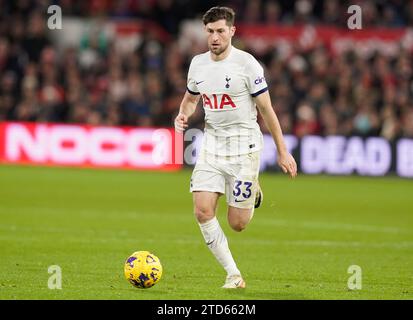 Nottingham, England, 15th December 2023.  Ben Davies of Tottenham during the Premier League match at the City Ground, Nottingham. Picture credit should read: Andrew Yates / Sportimage Stock Photo