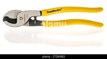 Winneconne, WI - 2 December 2023: A package of Southwire wire cutter on an isolated background Stock Photo