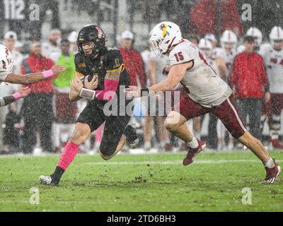 December 16, 2023: Appalachian State quarterback Joey Aguilar (4) runs for a first down during NCAA football game in the Avocados from Mexico Cure Bowl between Appalachian State Mountaineers and Miami RedHawks at FBC Mortgage Stadium in Orlando, FL. Romeo T Guzman/Cal Sport Media Stock Photo