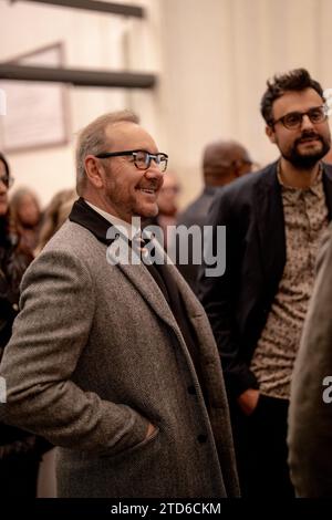 Kevin Spacey is attending a screening of readings by himself and Franco Nero of poems by Gabriele Tinti, inspired by 'The Boxer at Rest,' at Palazzo Massimo alle Terme in Rome, Italy, on December 17, 2023. (Photo by Luca Carlino/NurPhoto) Stock Photo