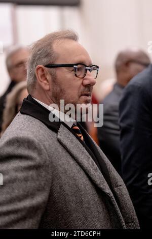 Kevin Spacey is attending a screening of readings by himself and Franco Nero of poems by Gabriele Tinti, inspired by 'The Boxer at Rest,' at Palazzo Massimo alle Terme in Rome, Italy, on December 17, 2023. (Photo by Luca Carlino/NurPhoto) Stock Photo