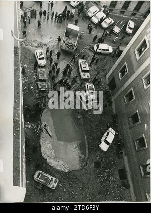 Madrid, 12/20/1973. Location of the attack against Luis Carrero Blanco. Credit: Album / Archivo ABC / Ángel Carchenilla Stock Photo