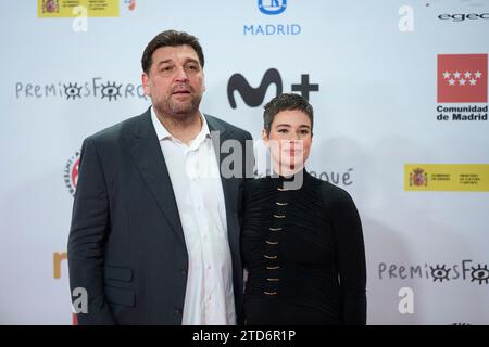 December 16, 2023, Madrid, Madrid, Spain: Hovik Keuchkerian, Laia Costa attends 29th Jose Maria Forque Awards - Red Carpet at Palacio de Congresos de IFEMA on December 16, 2023 in Madrid, Spain (Credit Image: © Jack Abuin/ZUMA Press Wire) EDITORIAL USAGE ONLY! Not for Commercial USAGE! Stock Photo