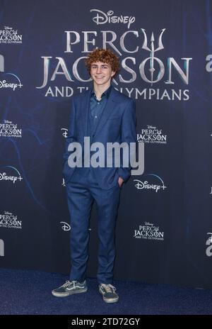 London, UK. 16th Dec, 2023. Walker Scobell attends the UK Premiere of 'Percy Jackson and the Olympians' at Odeon Luxe Leicester Square in London. Credit: SOPA Images Limited/Alamy Live News Stock Photo