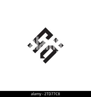 AC abstract geometric concept logo in high quality professional design that will be best for street style Stock Vector