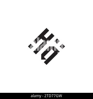 AK abstract geometric concept logo in high quality professional design that will be best for street style Stock Vector