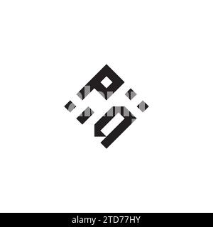 AP abstract geometric concept logo in high quality professional design that will be best for street style Stock Vector