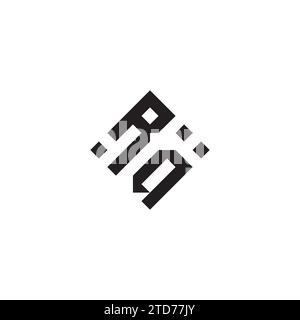 AR abstract geometric concept logo in high quality professional design that will be best for street style Stock Vector