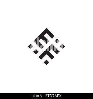 FE abstract geometric concept logo in high quality professional design that will be best for street style Stock Vector