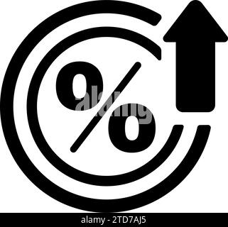 Interest rate hike vector icon illustration Stock Vector