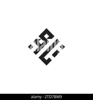 LS abstract geometric concept logo in high quality professional design that will be best for street style Stock Vector