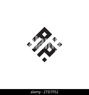 PA abstract geometric concept logo in high quality professional design that will be best for street style Stock Vector