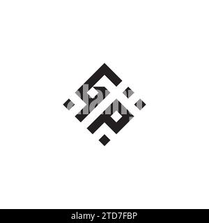 PG abstract geometric concept logo in high quality professional design that will be best for street style Stock Vector