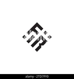 RF abstract geometric concept logo in high quality professional design that will be best for street style Stock Vector
