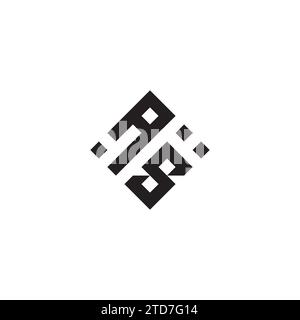 SA abstract geometric concept logo in high quality professional design that will be best for street style Stock Vector