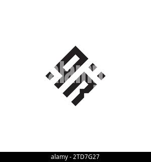 RQ abstract geometric concept logo in high quality professional design that will be best for street style Stock Vector