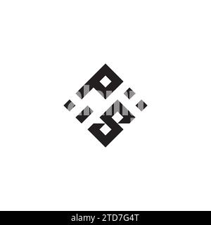 SP abstract geometric concept logo in high quality professional design that will be best for street style Stock Vector