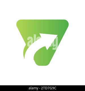 Financial Logo On Letter V Concept With Growth Arrow Symbol Stock Vector
