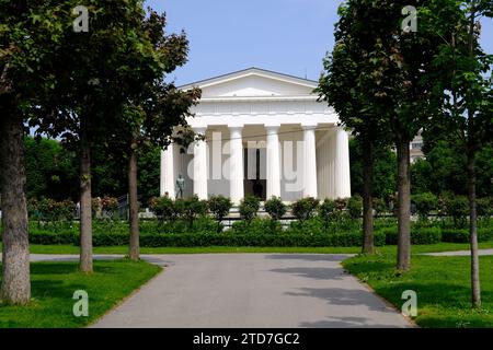 Vienna Austria - Rose garden - People's Garden - Theseustempel Stock Photo