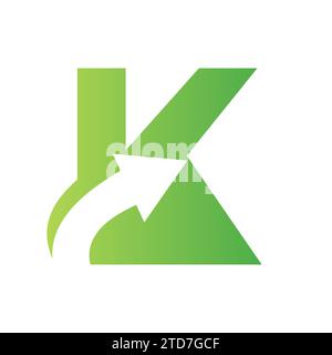 Financial Logo On Letter K Concept With Growth Arrow Symbol Stock Vector