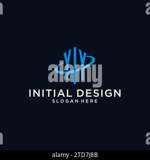 YY initial monogram logo with hexagonal shape and swoosh design ideas Stock Vector