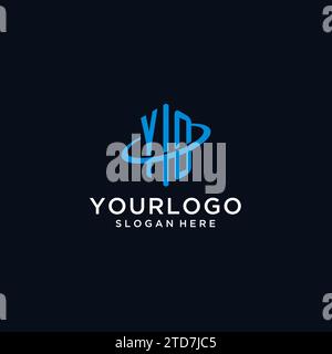 YO initial monogram logo with hexagonal shape and swoosh design ideas Stock Vector