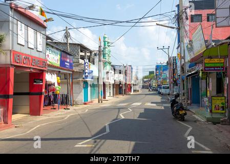 TRINCOMALEE, SRI LANKA - FEBRUARY 09, 2020: NC road on a sunny morning Stock Photo