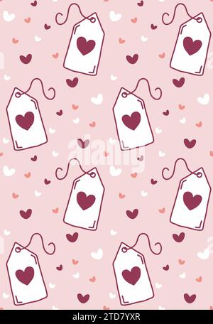 Pink pattern for Valentine's Day and wedding decoration Stock Vector