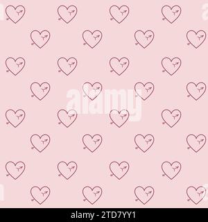 Pink pattern for Valentine's Day and wedding decoration Stock Vector