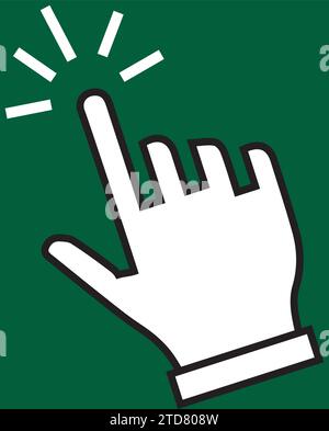 Curser Click sign | Clicking Finger Pointer icon | Hand Pressing Button icon Stock Vector