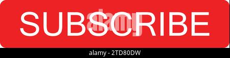 Subscribe Red button | subscribe to channel | Social media | button icon | bell button and hand cursor Stock Vector