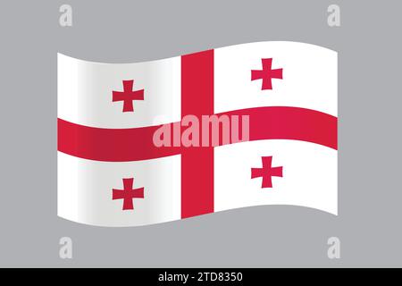 Vector illustration of the flag of Georgia Stock Vector