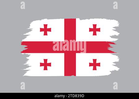 Vector illustration of the flag of Georgia Stock Vector