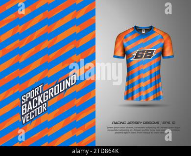 Tshirt sports design for racing, jersey, cycling, football, gaming Stock Vector