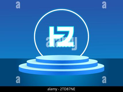 Letter HZ blue logo sign. Vector logo design for business. Stock Vector