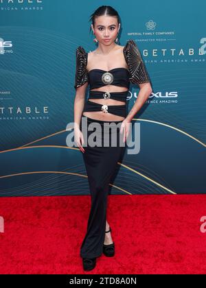 BEVERLY HILLS, LOS ANGELES, CALIFORNIA, USA - DECEMBER 16: American actress Ciara Riley Wilson arrives at the 21st Annual Unforgettable Gala Asian American Awards held at The Beverly Hilton Hotel on December 16, 2023 in Beverly Hills, Los Angeles, California, United States. (Photo by Xavier Collin/Image Press Agency) Stock Photo