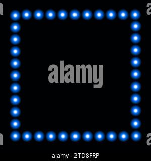 Blue neon effect vector background. Stock Vector