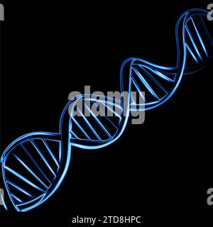 Vector isolated illustration of DNA with neon effect. Stock Vector