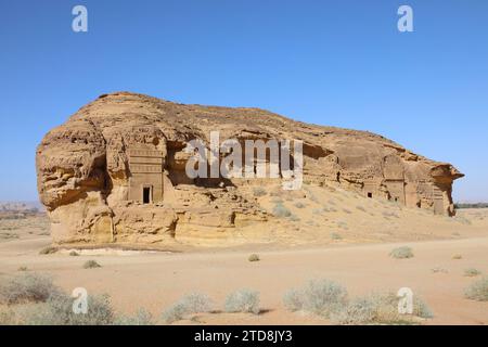 Hegra archaeological site at AlUla in Saudi Arabia Stock Photo