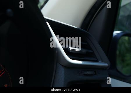 Car air conditioner or AC inside the interior dashboard. selective focus Stock Photo