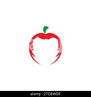 apple tomatoes red abstract geometric symbol vector Stock Vector