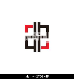 letter dp square geometric arrow logo vector Stock Vector