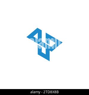 letter t infinity geometric line logo vector Stock Vector